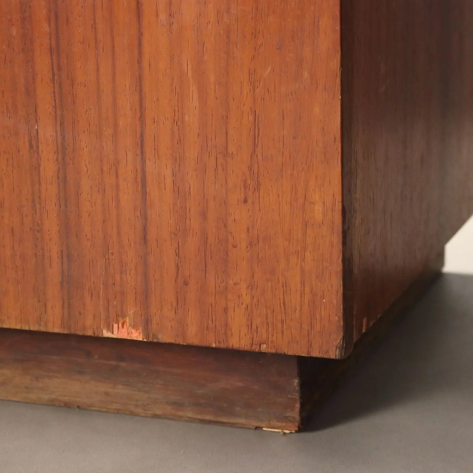 Vintage Cupboard Exotic Wood Veneer Marble Design Italy 1960s