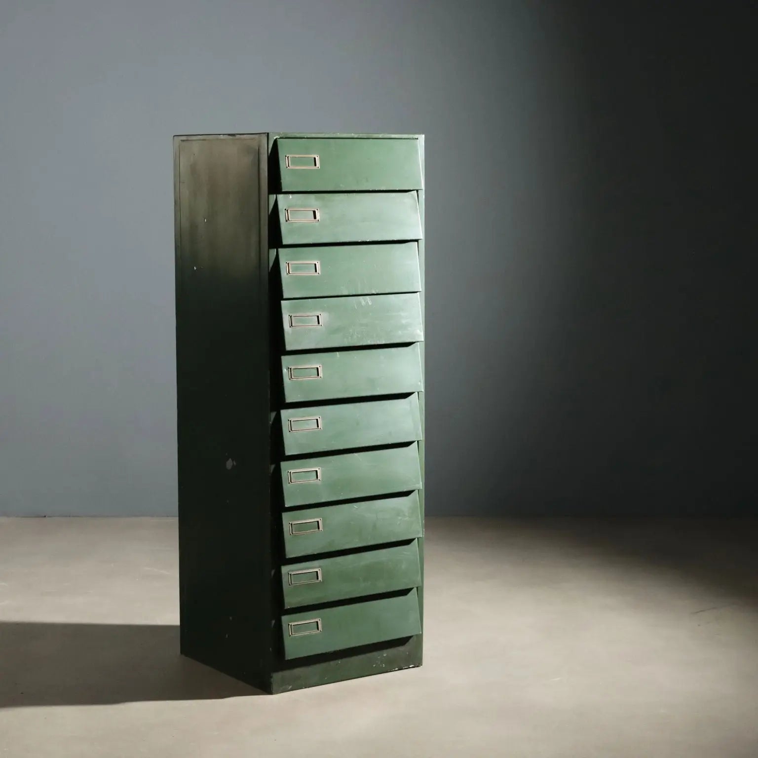 1960s Enameled Metal Industrial Chest