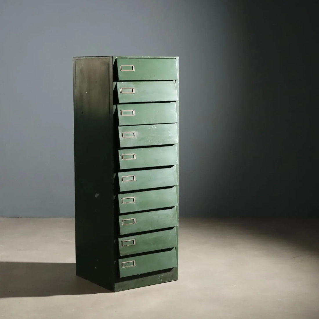 1960s Enameled Metal Industrial Chest