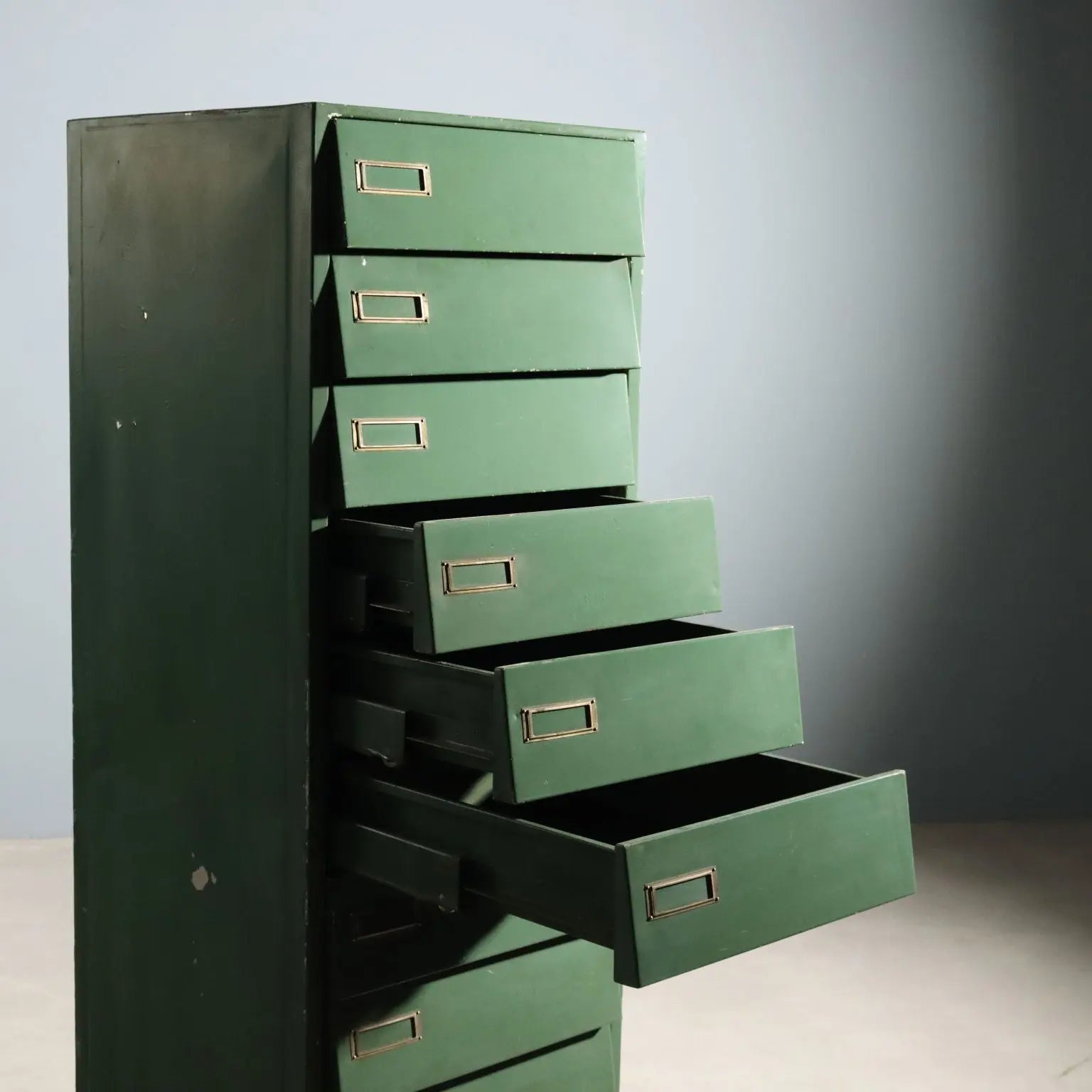 1960s Enameled Metal Industrial Chest