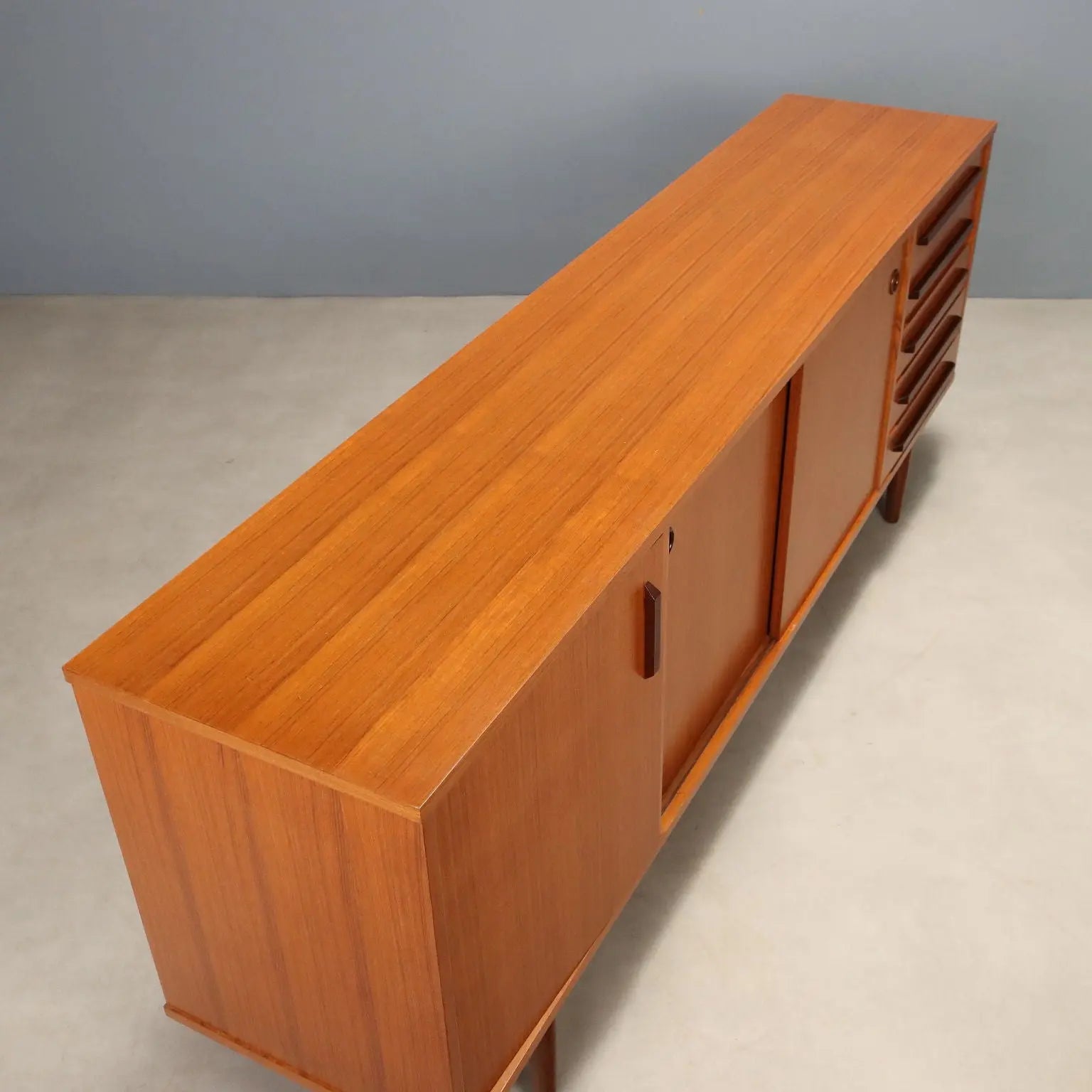 1960s Teak Sideboard with Doors and Drawers