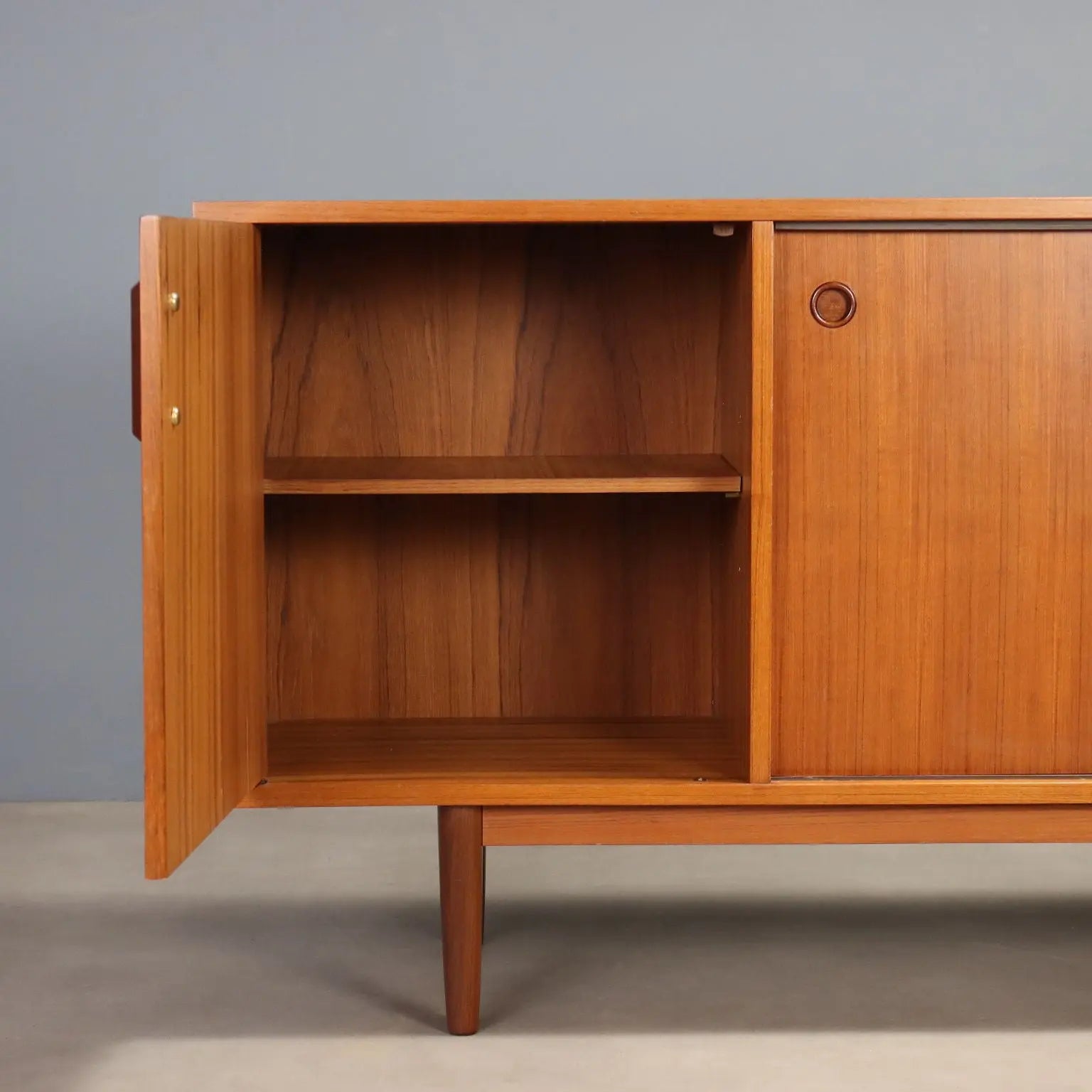 1960s Teak Sideboard with Doors and Drawers
