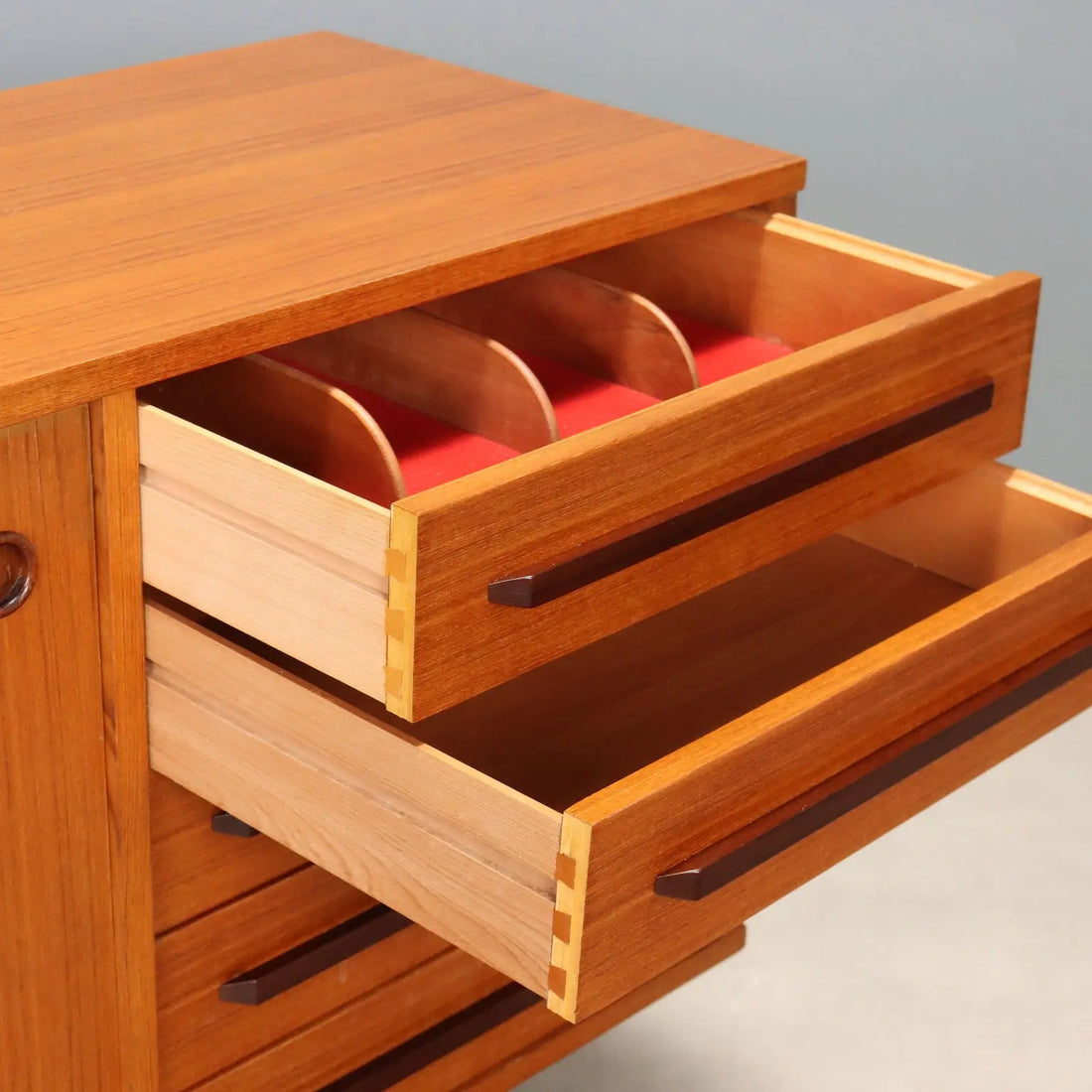 1960s Teak Sideboard with Doors and Drawers