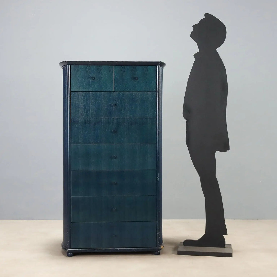 1980s Blue/Teal Chest of Drawers