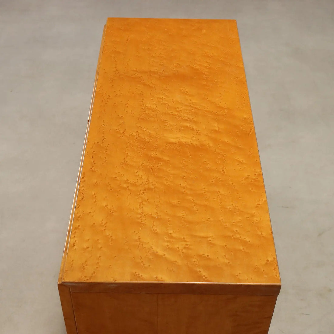 Vintage Cabinet Burl Veneer Polyester Design Italy 1980s