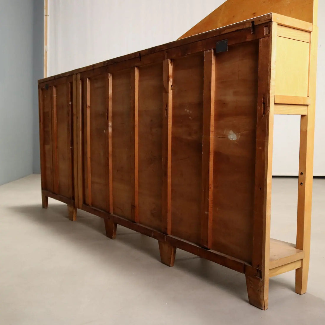 Vintage Cupboard Poplar Veneer Design Italy 1960s