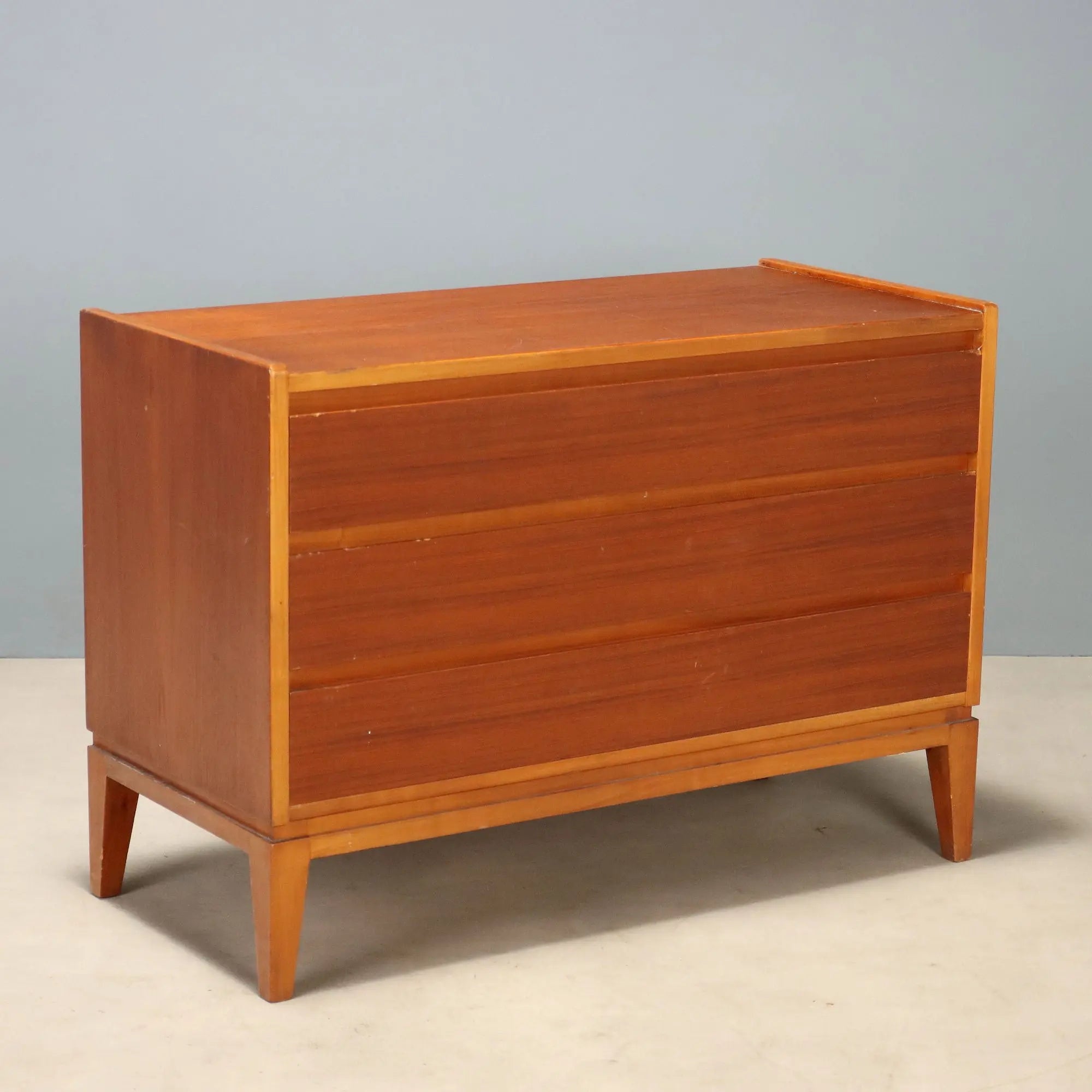 Vintage Chest of Drawers Teak 3 Drawers Design Italy 1960s