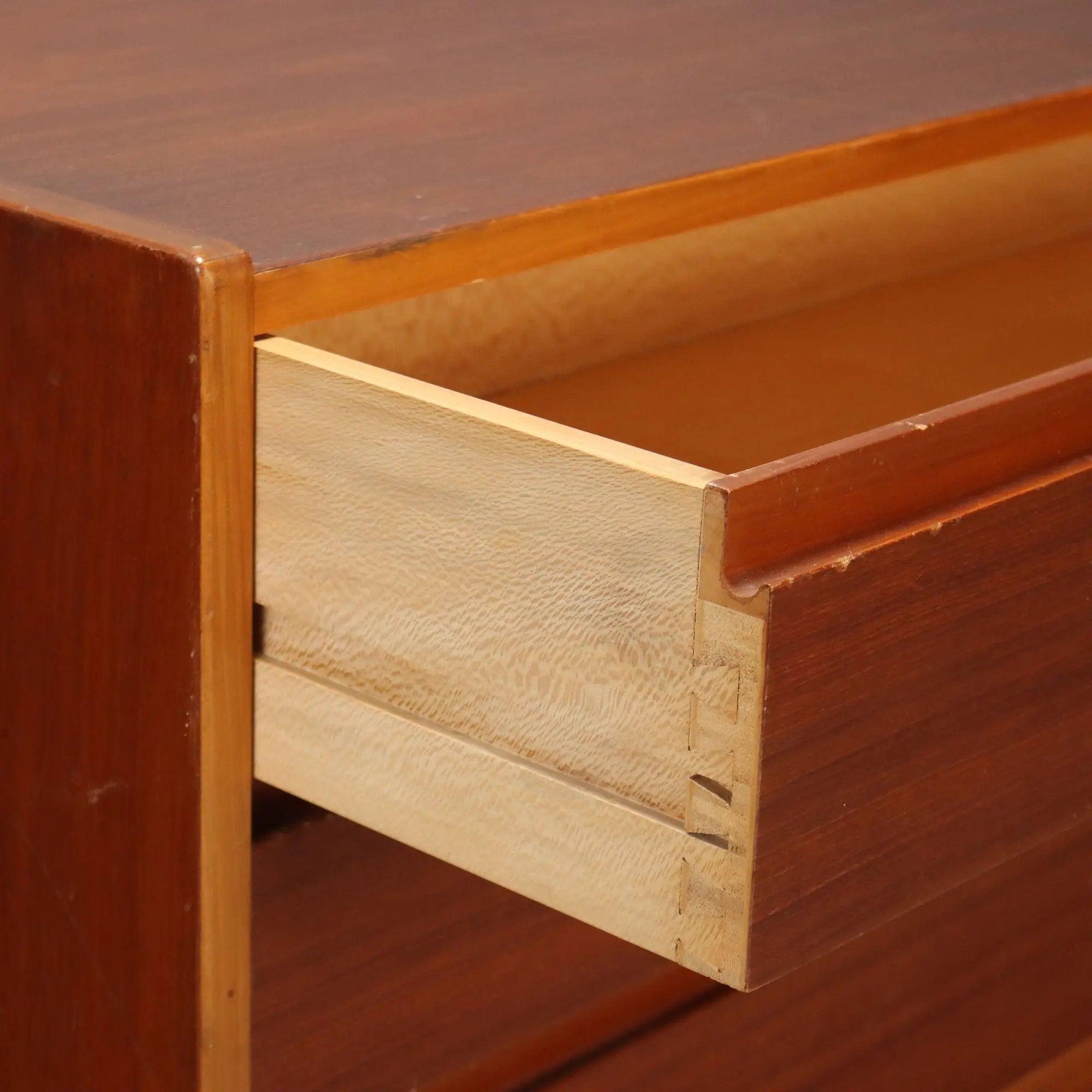 Vintage Chest of Drawers Teak 3 Drawers Design Italy 1960s