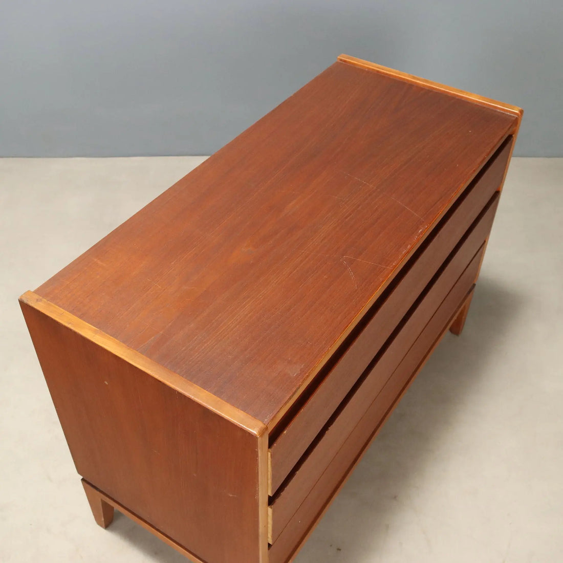 Vintage Chest of Drawers Teak 3 Drawers Design Italy 1960s