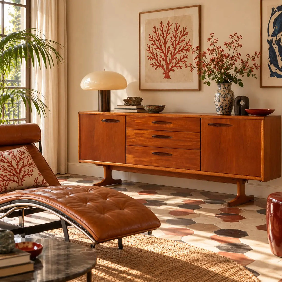 Vintage Sideboard Teak Veneer Design United Kingdom 1960s
