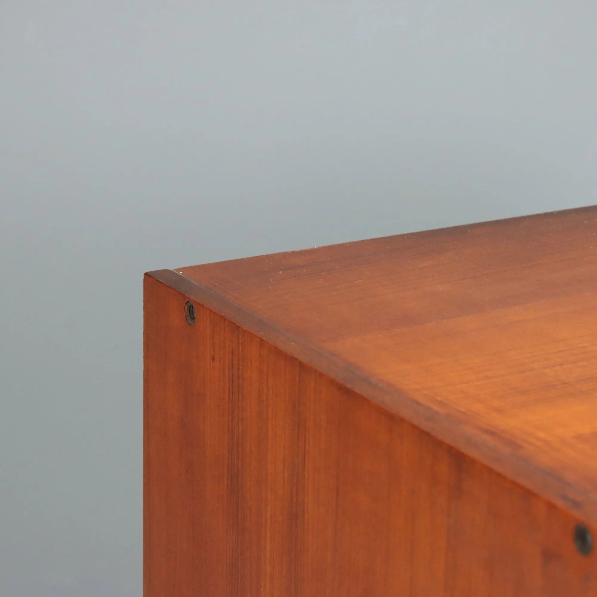 Vintage Cabinet Teak Brass Metal Design Italy 1960s
