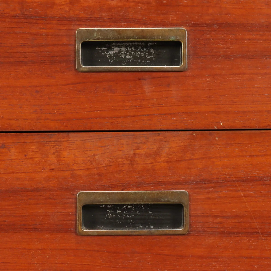 Vintage Cabinet Teak Brass Metal Design Italy 1960s