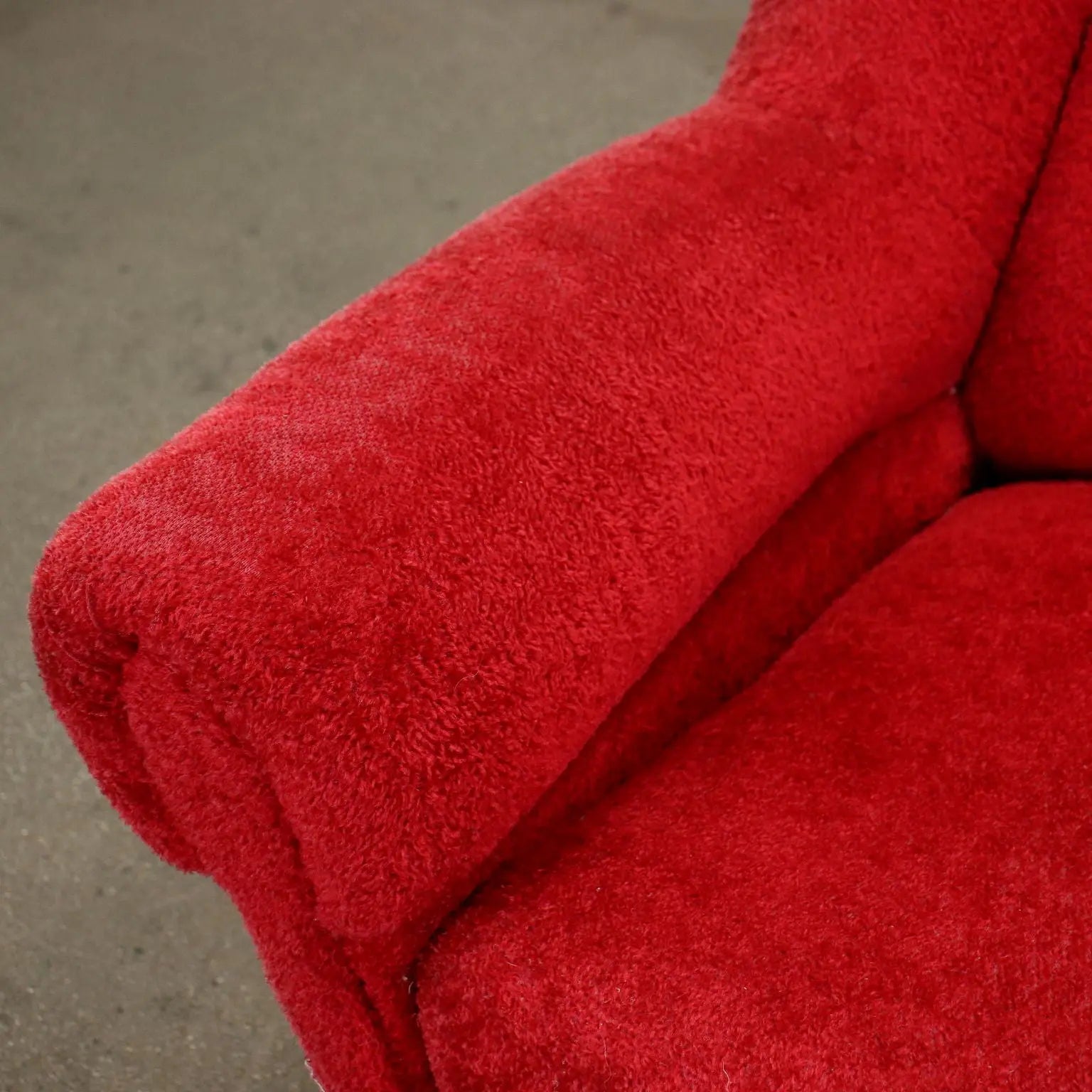 Vintage 3 Seater Sofa Brass Fabric Italy 1950s-1960s - Upholstery to be renewed | Modernism | Sofas