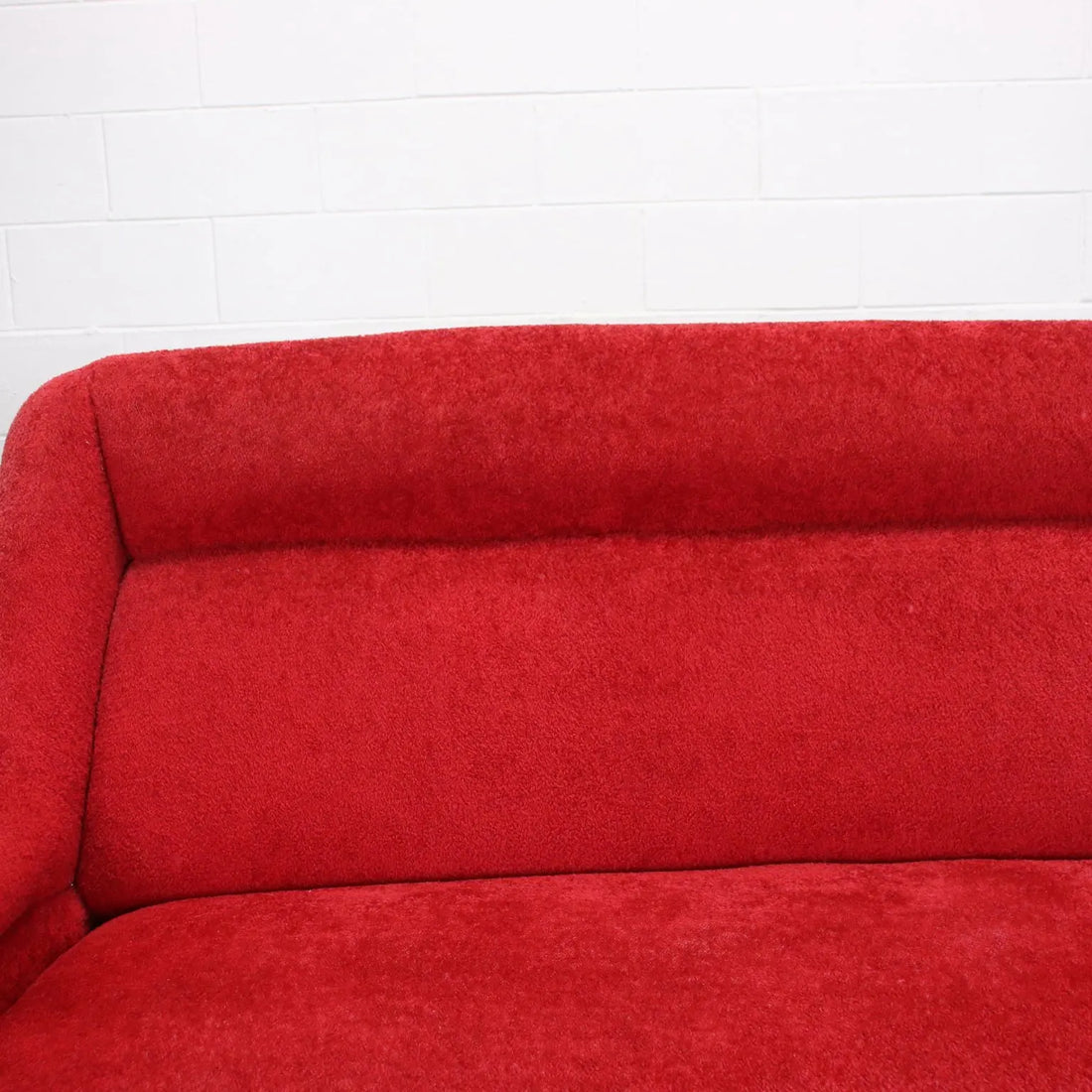 Vintage 3 Seater Sofa Brass Fabric Italy 1950s-1960s - Upholstery to be renewed | Modernism | Sofas