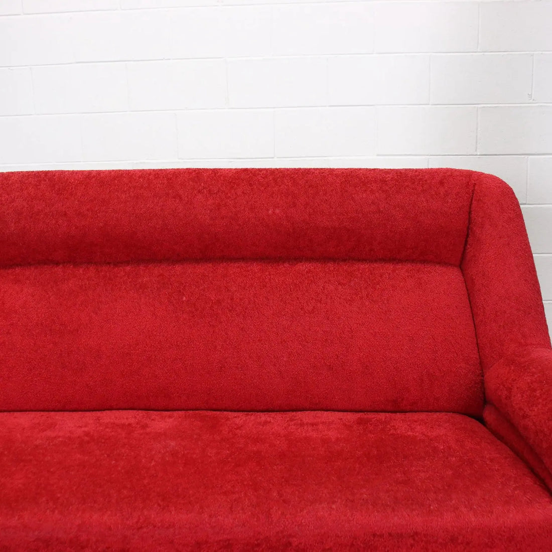 Vintage 3 Seater Sofa Brass Fabric Italy 1950s-1960s - Upholstery to be renewed | Modernism | Sofas