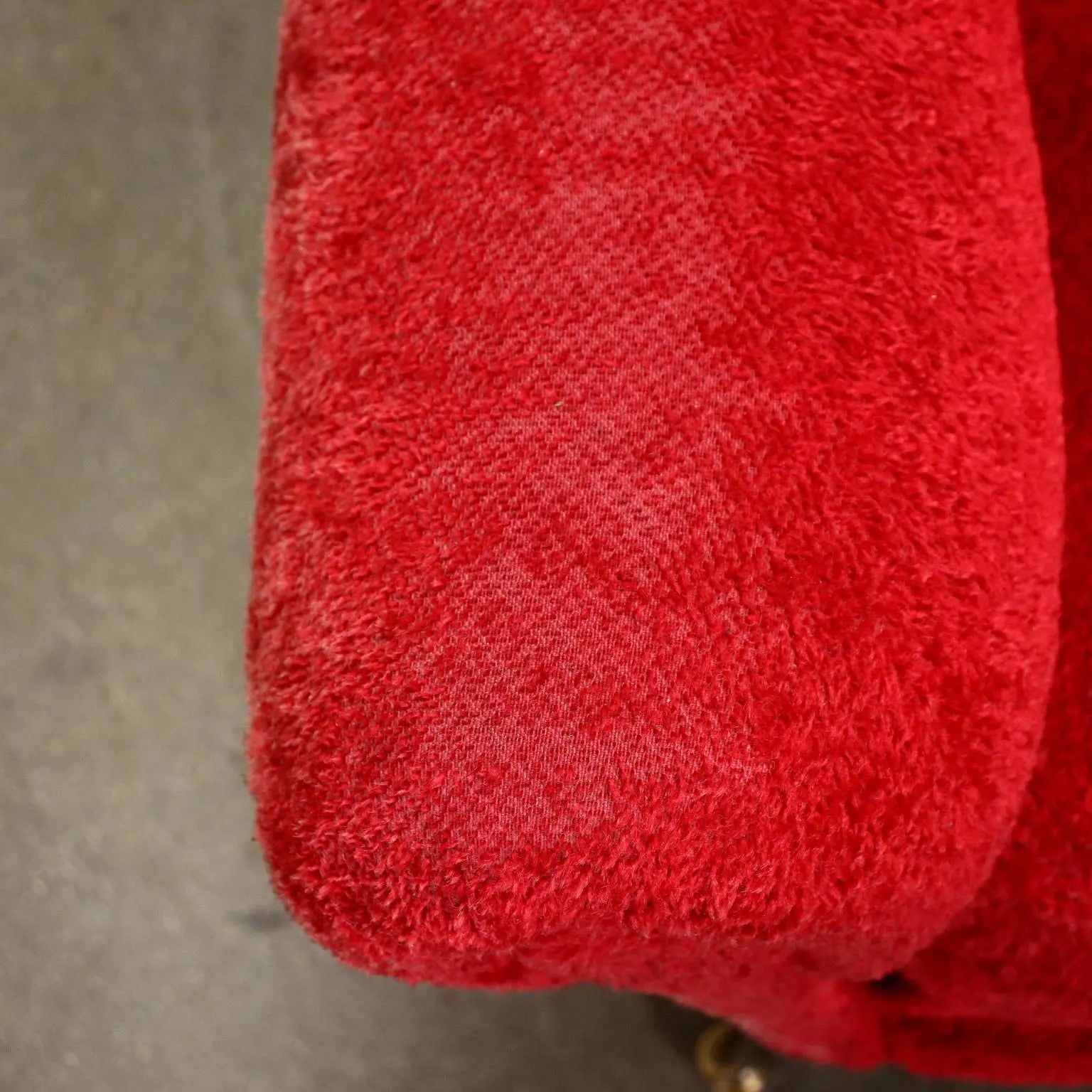 Vintage 3 Seater Sofa Brass Fabric Italy 1950s-1960s - Upholstery to be renewed | Modernism | Sofas
