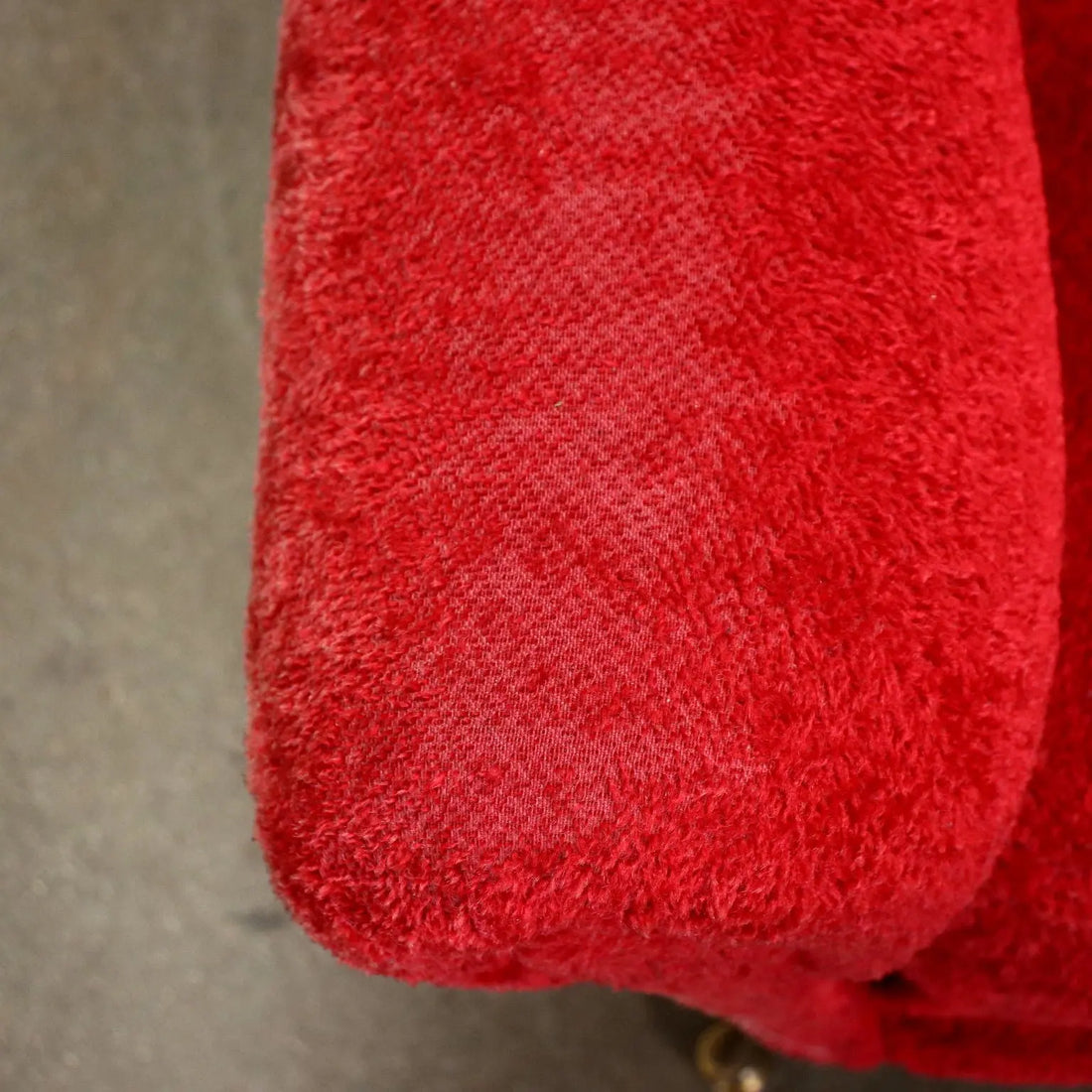 Vintage 3 Seater Sofa Brass Fabric Italy 1950s-1960s - Upholstery to be renewed | Modernism | Sofas