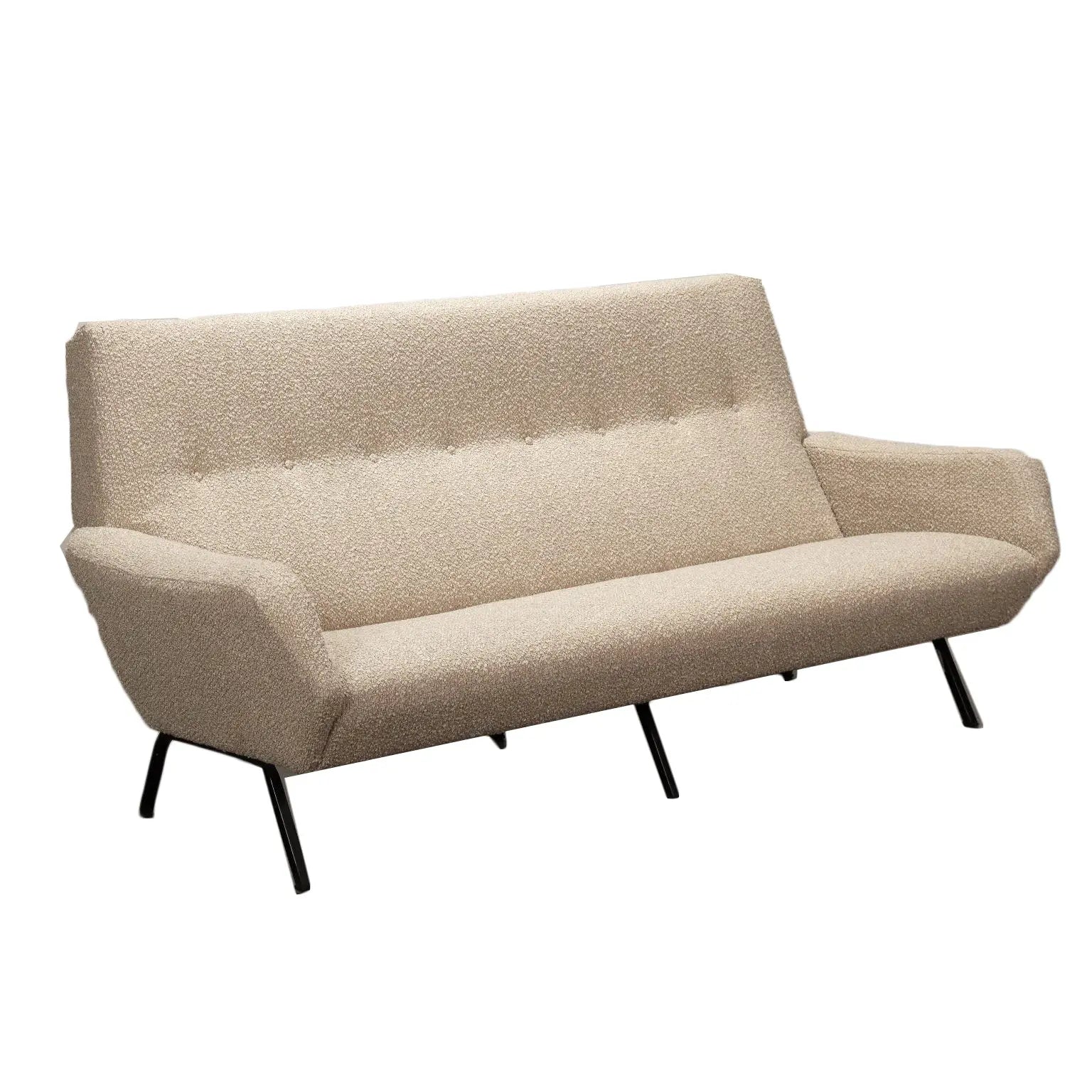 Vintage Sofa Foam Padding Cloth Enamelled Metal Design Italy 1960s | Modernism  Sofas