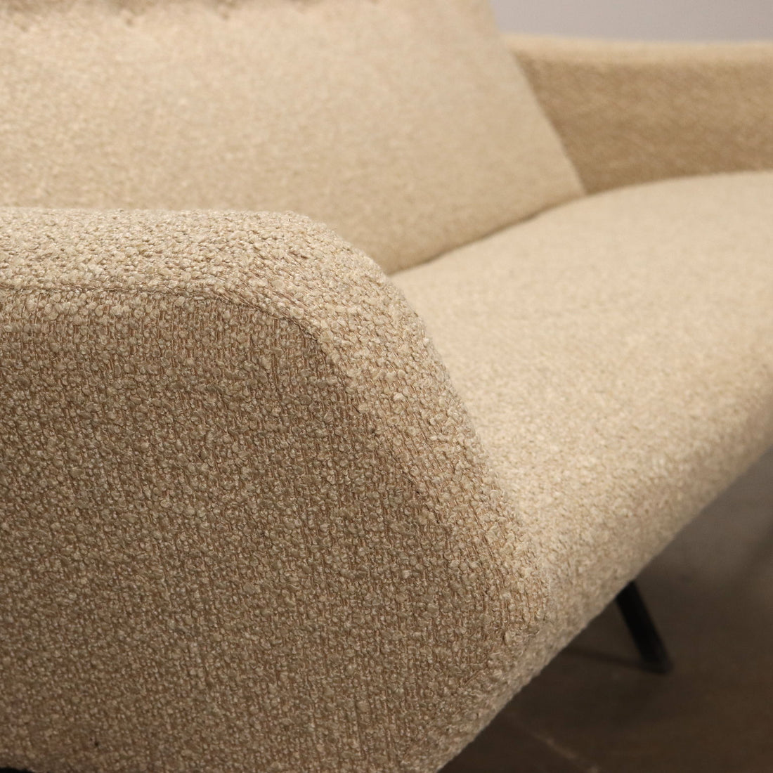 Vintage Sofa Foam Padding Cloth Enamelled Metal Design Italy 1960s | Modernism  Sofas