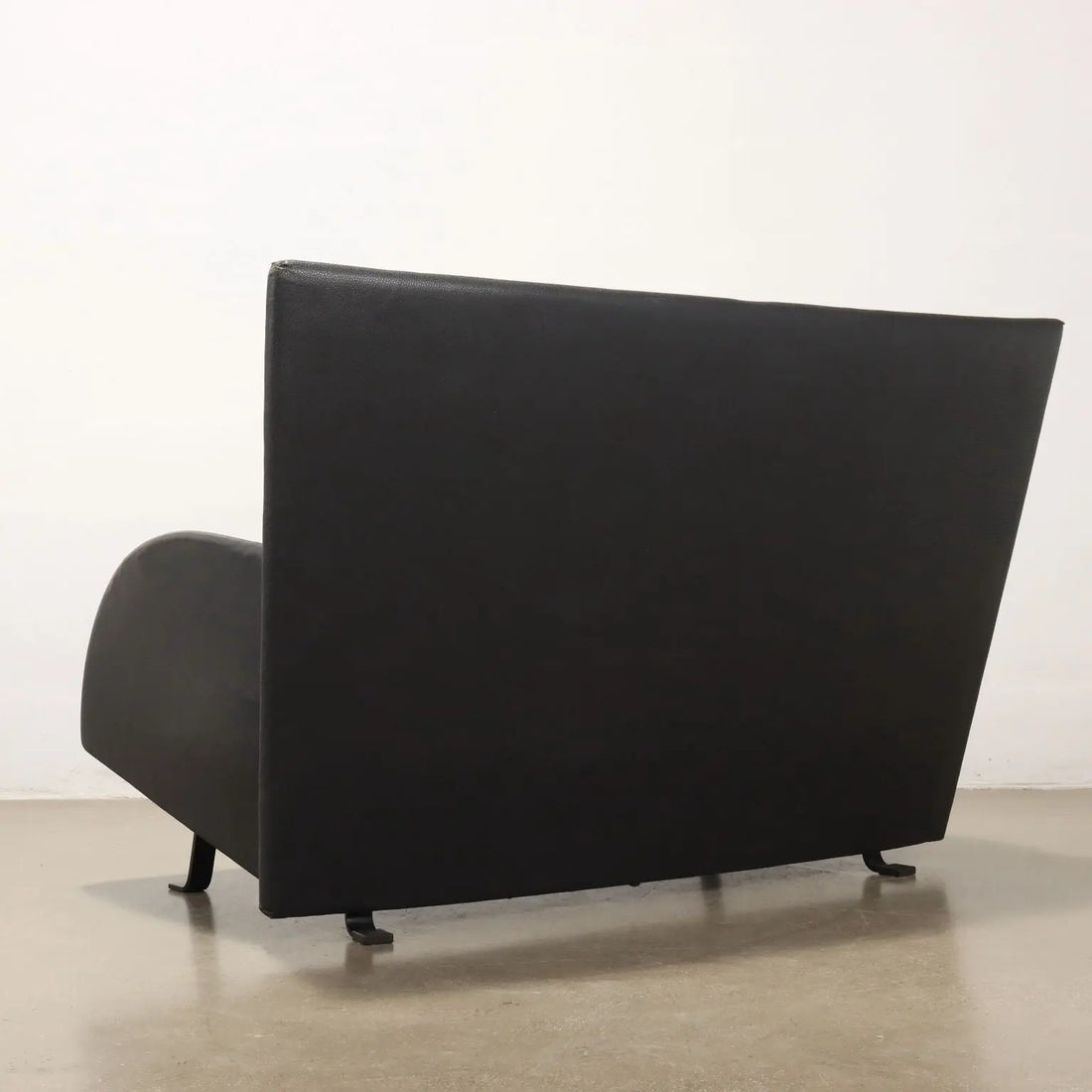 Vintage 1980s Sofa Velvet Leatherette with Pillowcases Italy | Modernism | Sofas