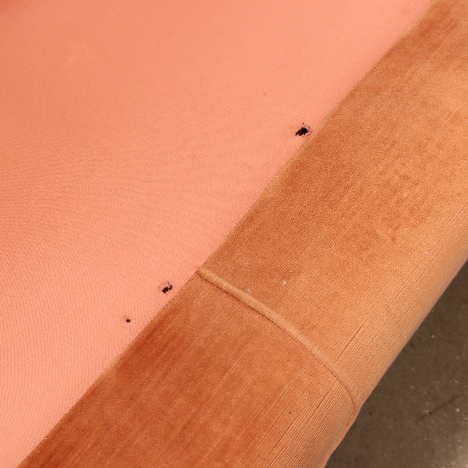 Vintage 1950s Sofa 3 Seater Red Velvet Italy To be Restored | Modernism  Sofas