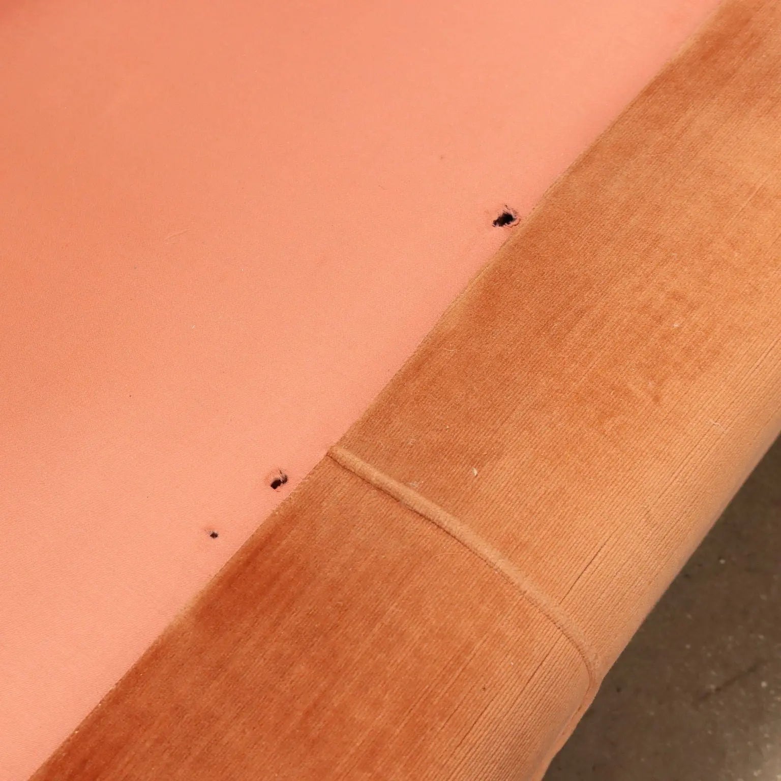 Vintage 1950s Sofa 3 Seater Red Velvet Italy To be Restored | Modernism | Sofas
