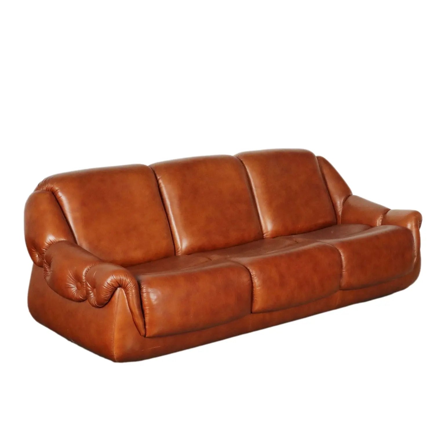 Vintage 1970s Sofa Leatherette 3 Seats Foam Italy | Modernism | Sofas