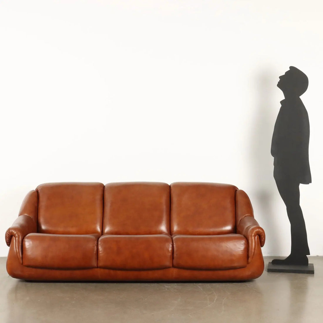 Vintage 1970s Sofa Leatherette 3 Seats Foam Italy | Modernism | Sofas