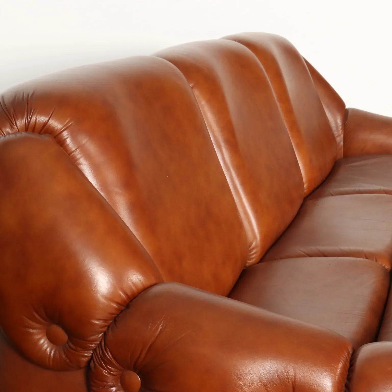 Vintage 1970s Sofa Leatherette 3 Seats Foam Italy | Modernism | Sofas