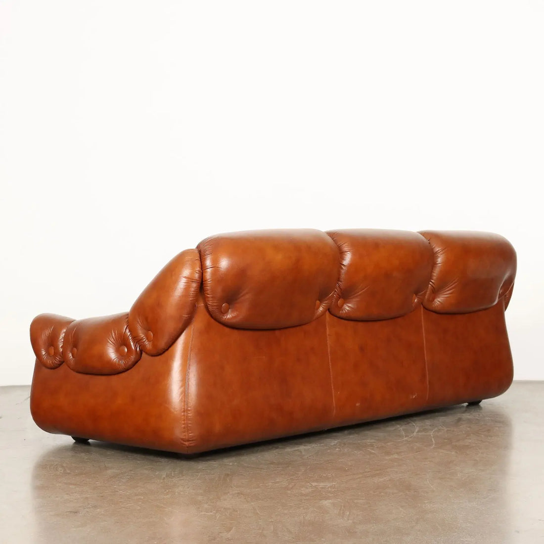 Vintage 1970s Sofa Leatherette 3 Seats Foam Italy | Modernism | Sofas