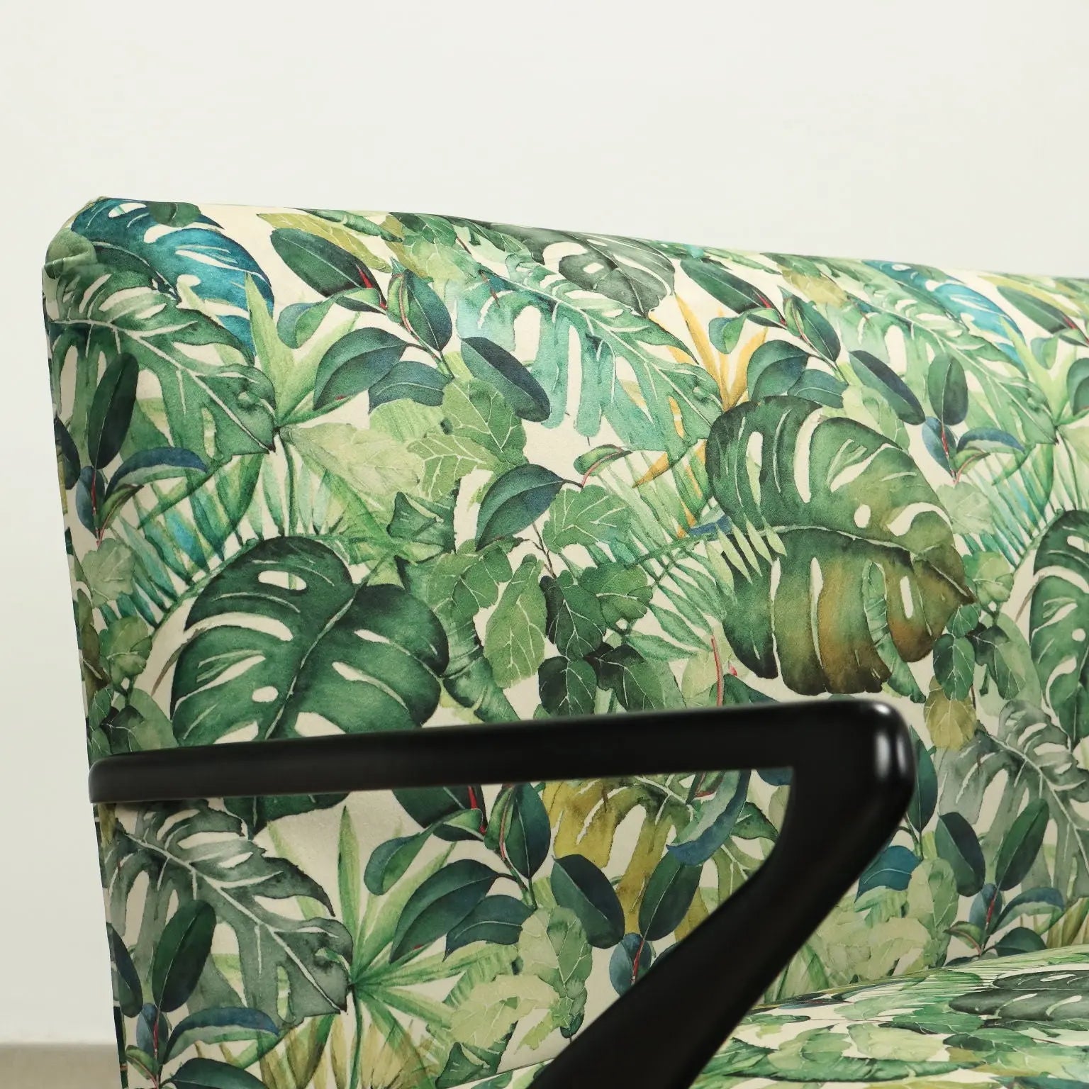 Vintage Sofa Jungle Collection Velvet Wood Design Italy 1950s-60s | Modernism | Sofas