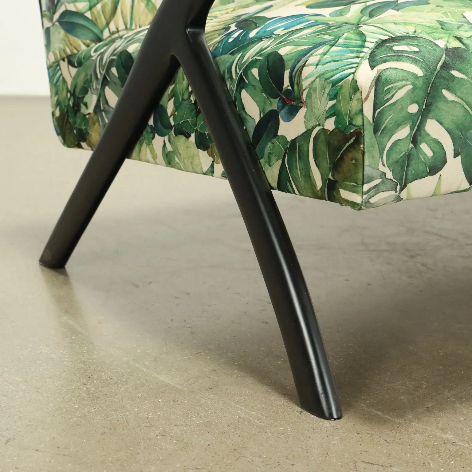 Vintage Sofa Jungle Collection Velvet Wood Design Italy 1950s-60s | Modernism | Sofas