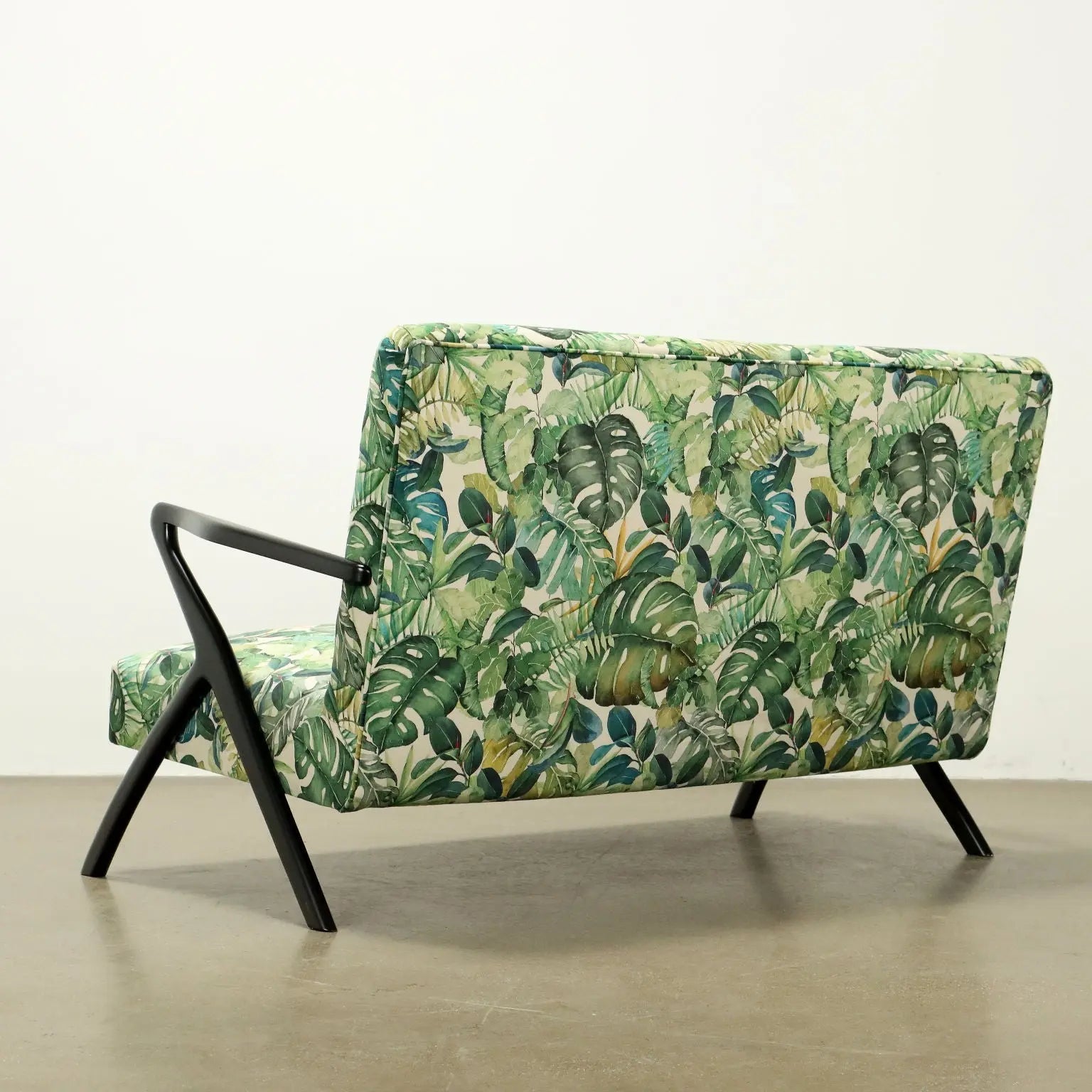Vintage Sofa Jungle Collection Velvet Wood Design Italy 1950s-60s | Modernism | Sofas
