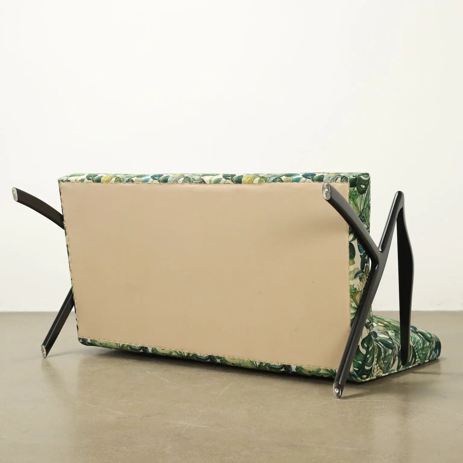 Vintage Sofa Jungle Collection Velvet Wood Design Italy 1950s-60s | Modernism | Sofas