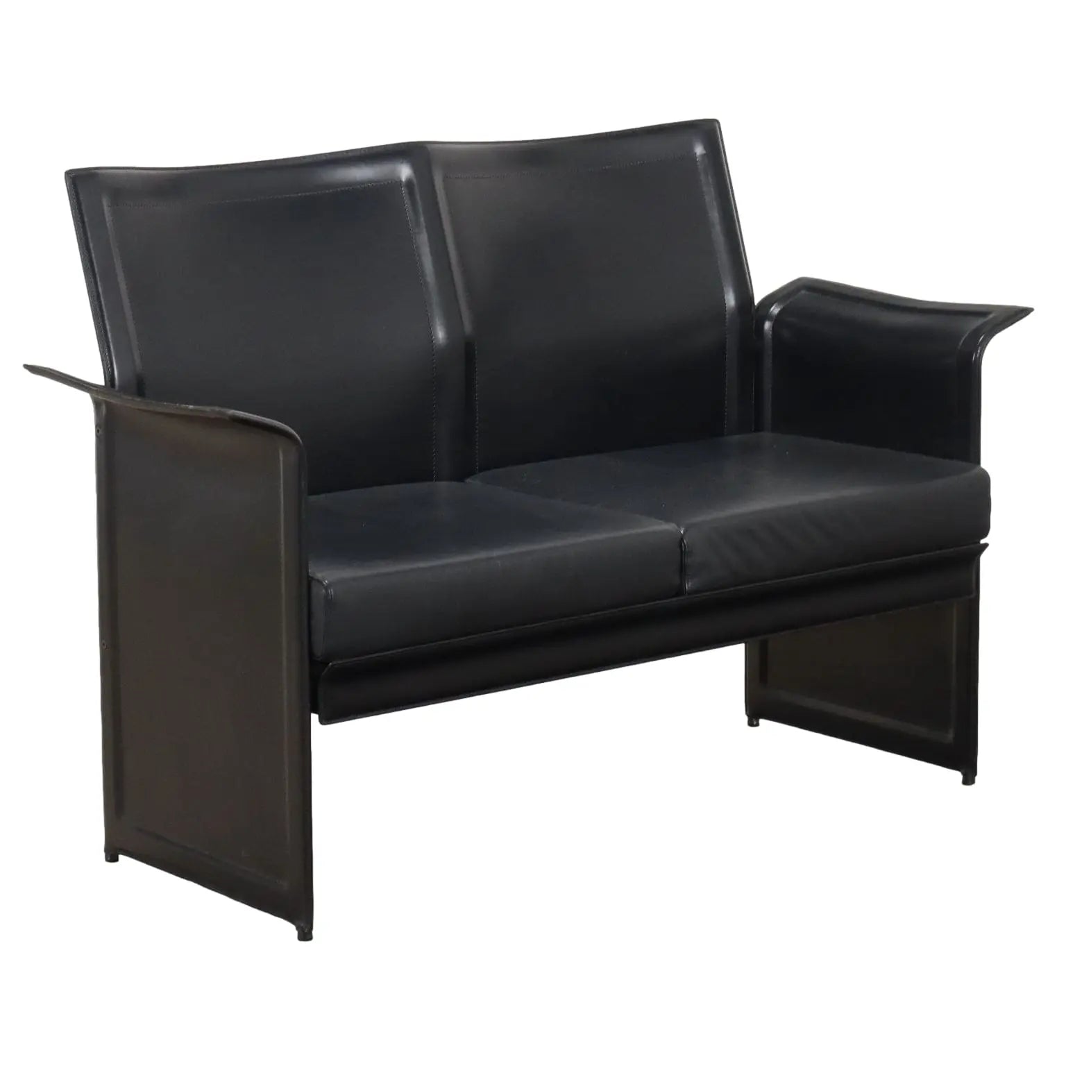 Vintage Sofa Metal Leather Italy 1980s-1990s | Modernism | Sofas