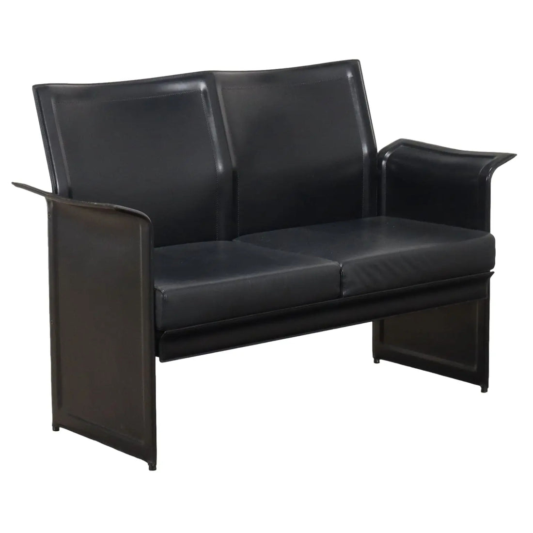 Vintage Sofa Metal Leather Italy 1980s-1990s | Modernism | Sofas