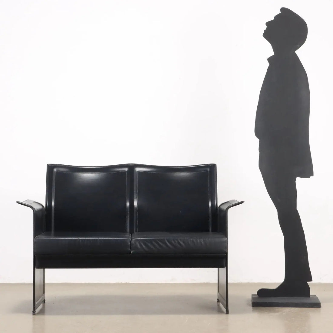 Vintage Sofa Metal Leather Italy 1980s-1990s | Modernism | Sofas