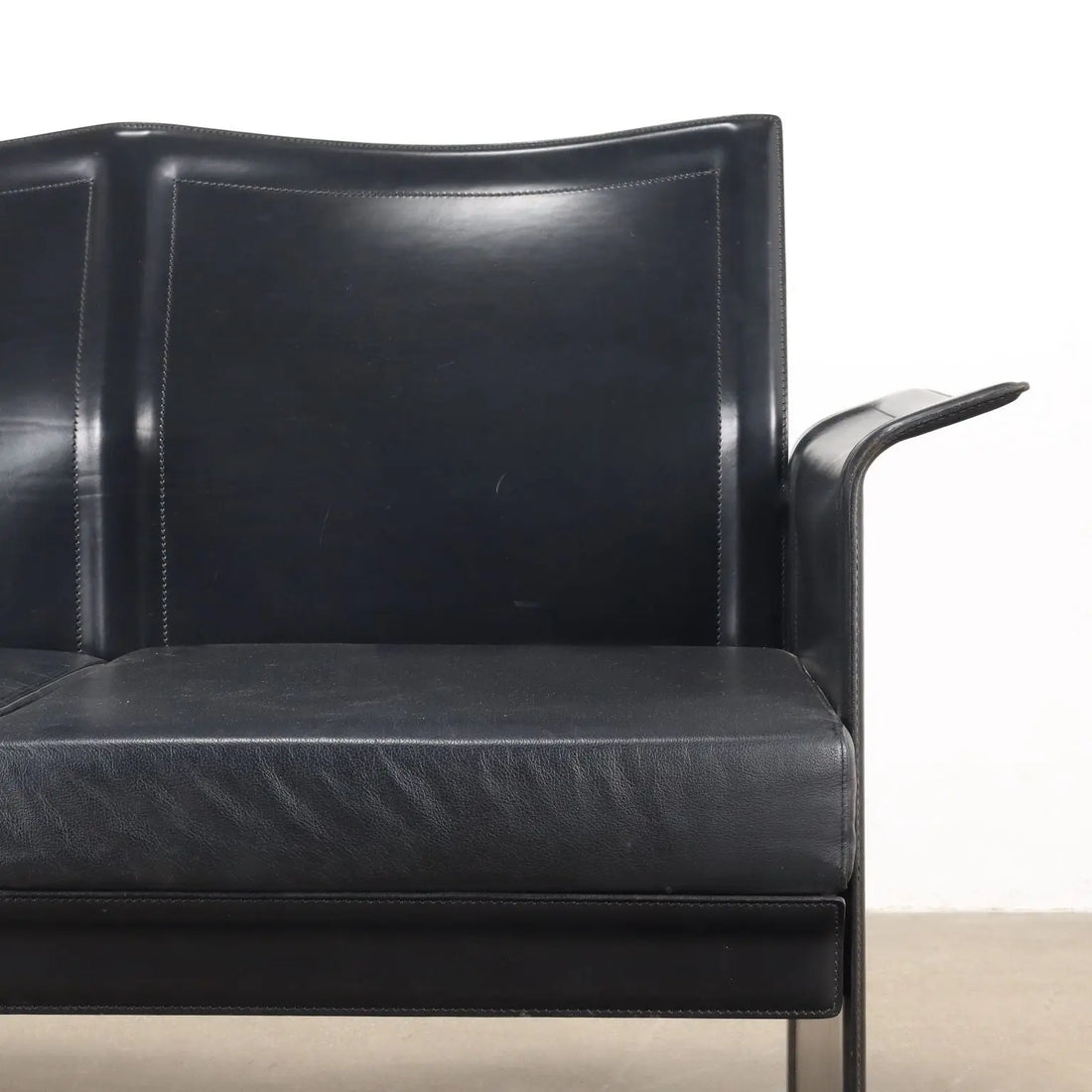 Vintage Sofa Metal Leather Italy 1980s-1990s | Modernism | Sofas