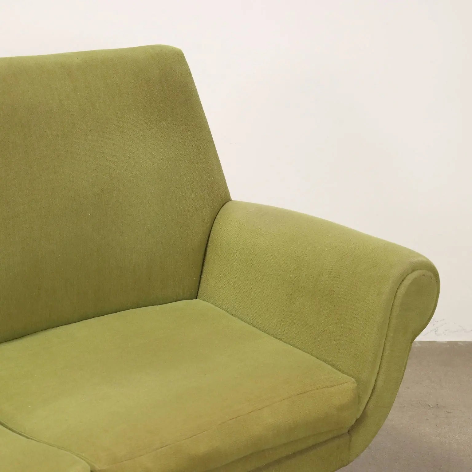 Vintage Sofa Fabric Brass 3 Seater Design Italy 1950s-1960s - 50s-60s | Modernism | Sofas