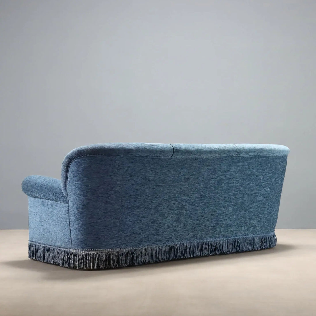 Vintage Sofa Velvet Spring Padding Design Italy 1950s
