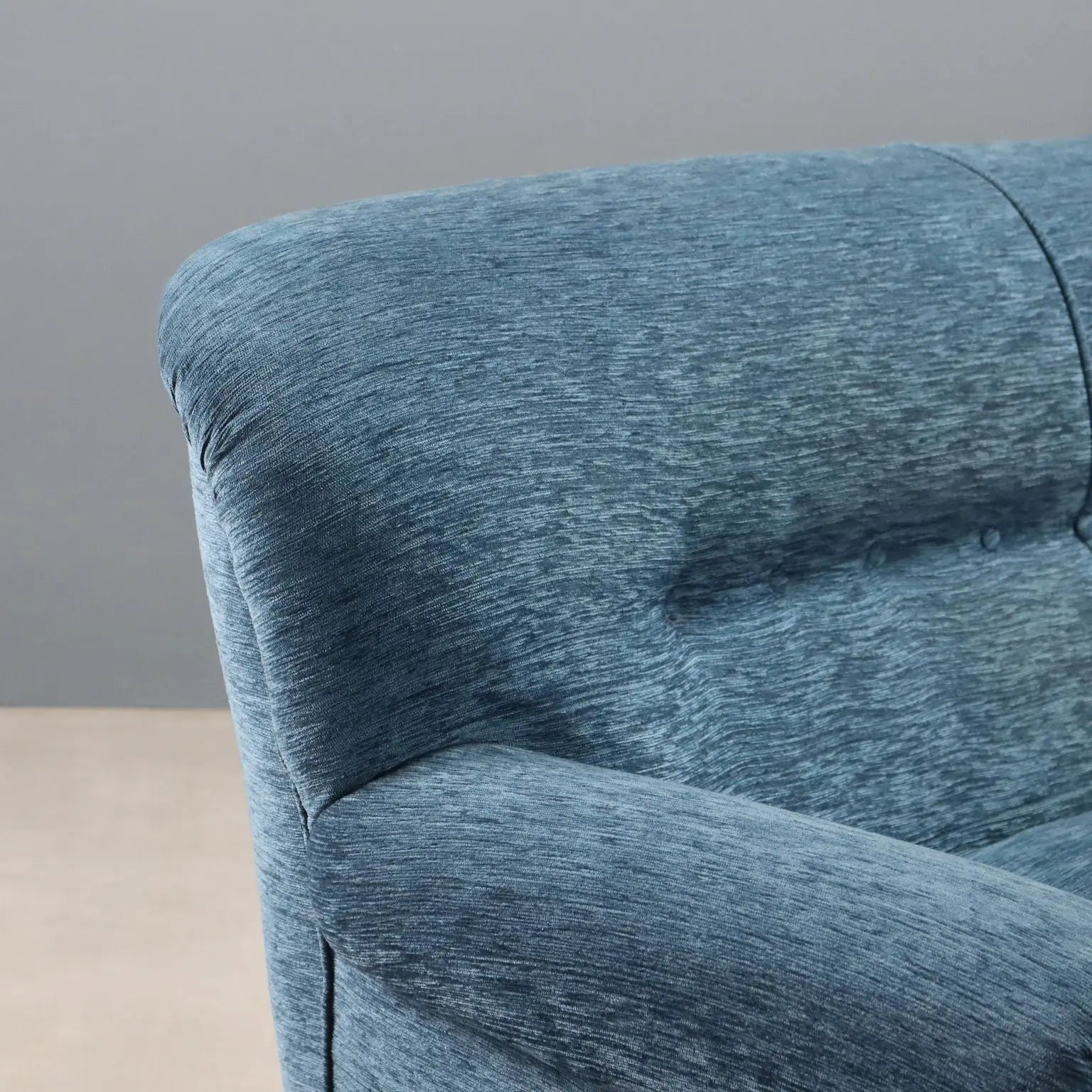 Vintage Sofa Velvet Spring Padding Design Italy 1950s