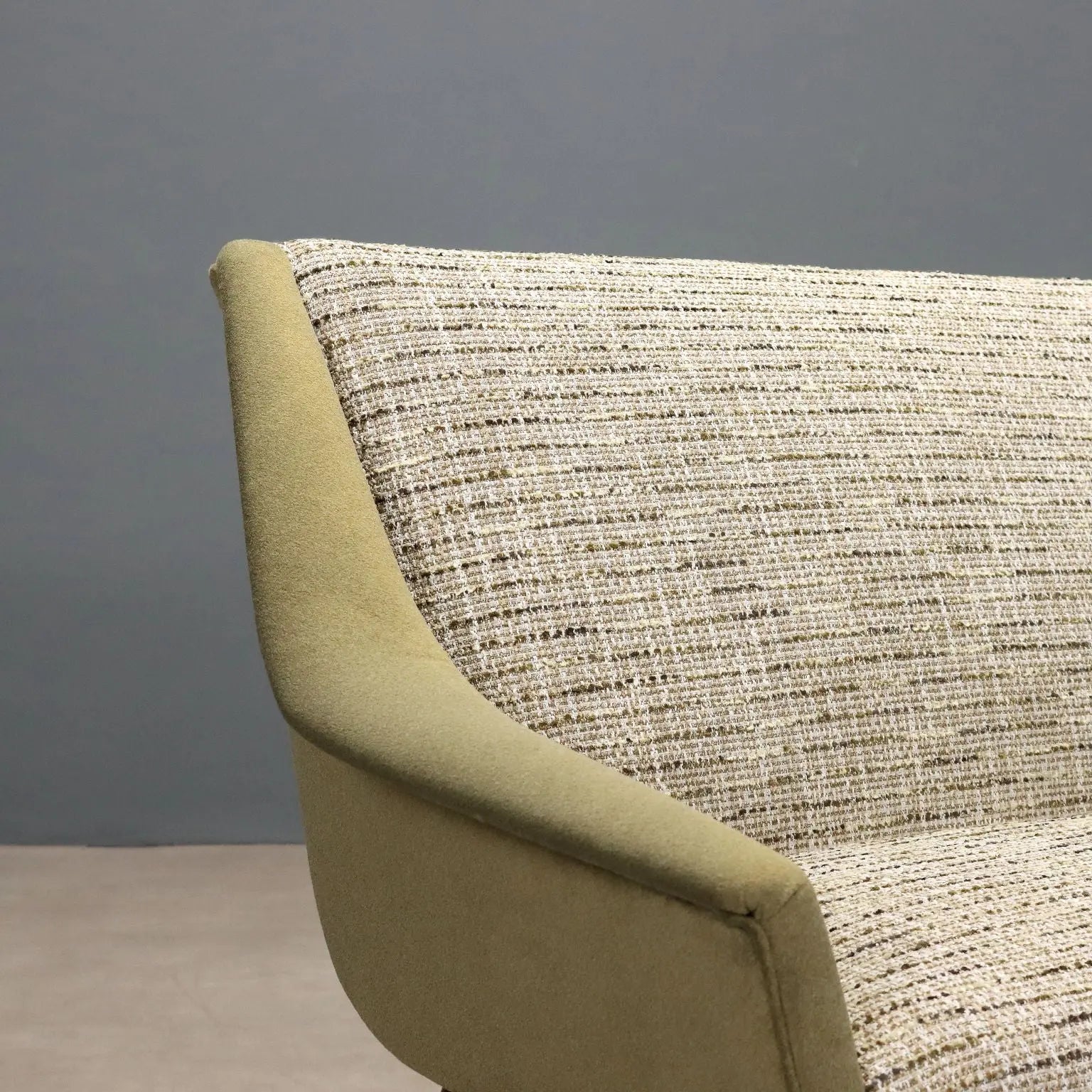 Small Vintage Sofa Fabric Foam Design Italy 1950s-1960s