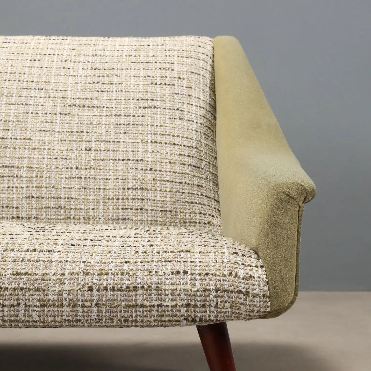 Small Vintage Sofa Fabric Foam Design Italy 1950s-1960s