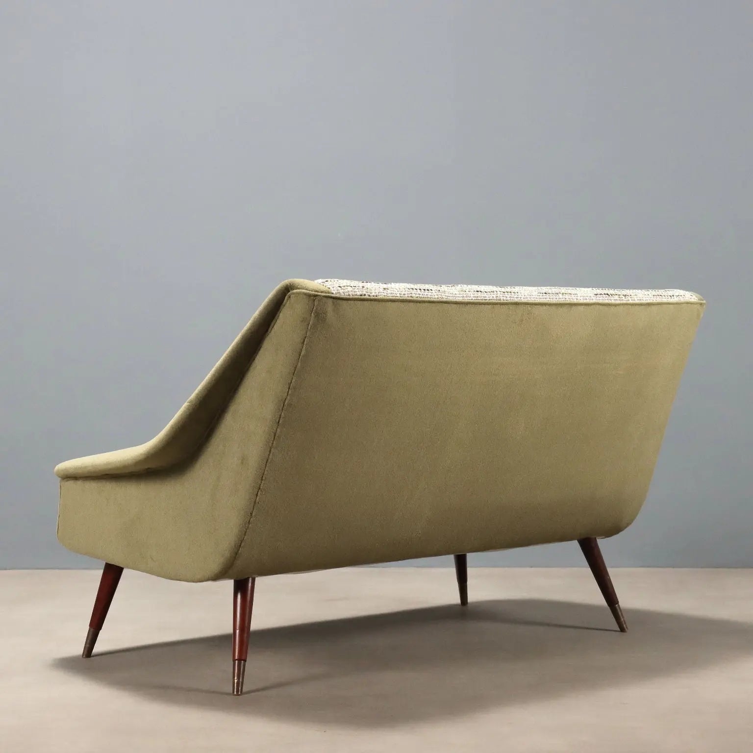 Small Vintage Sofa Fabric Foam Design Italy 1950s-1960s
