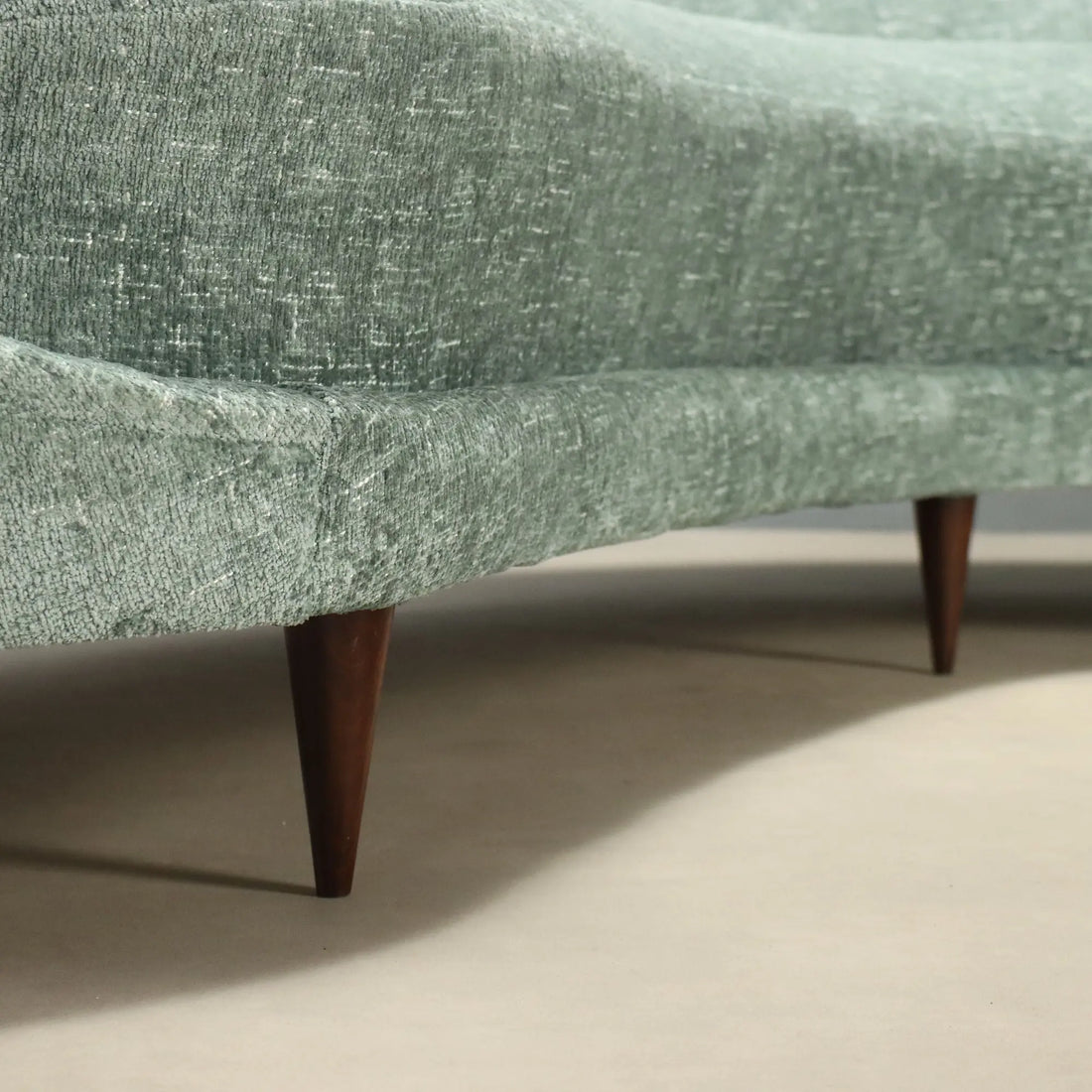 Vintage Sofa Fabric Beech Design Italy 1950s