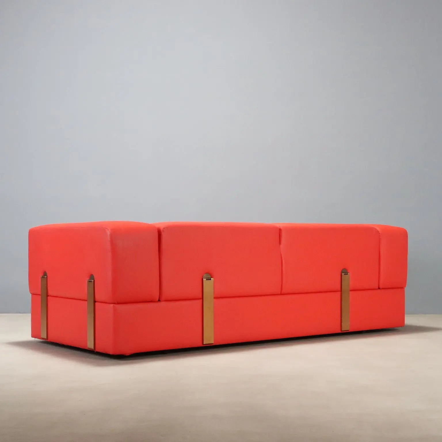 Vintage Sofa Cinova 711 Design Tito Agnoli Leatherette Italy 1960s