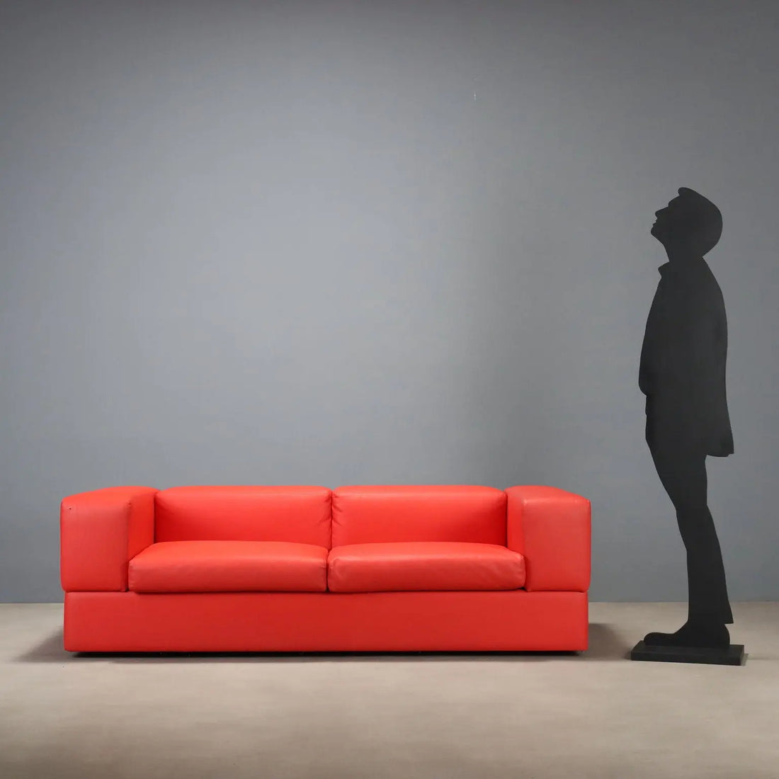Vintage Sofa Cinova 711 Design Tito Agnoli Leatherette Italy 1960s
