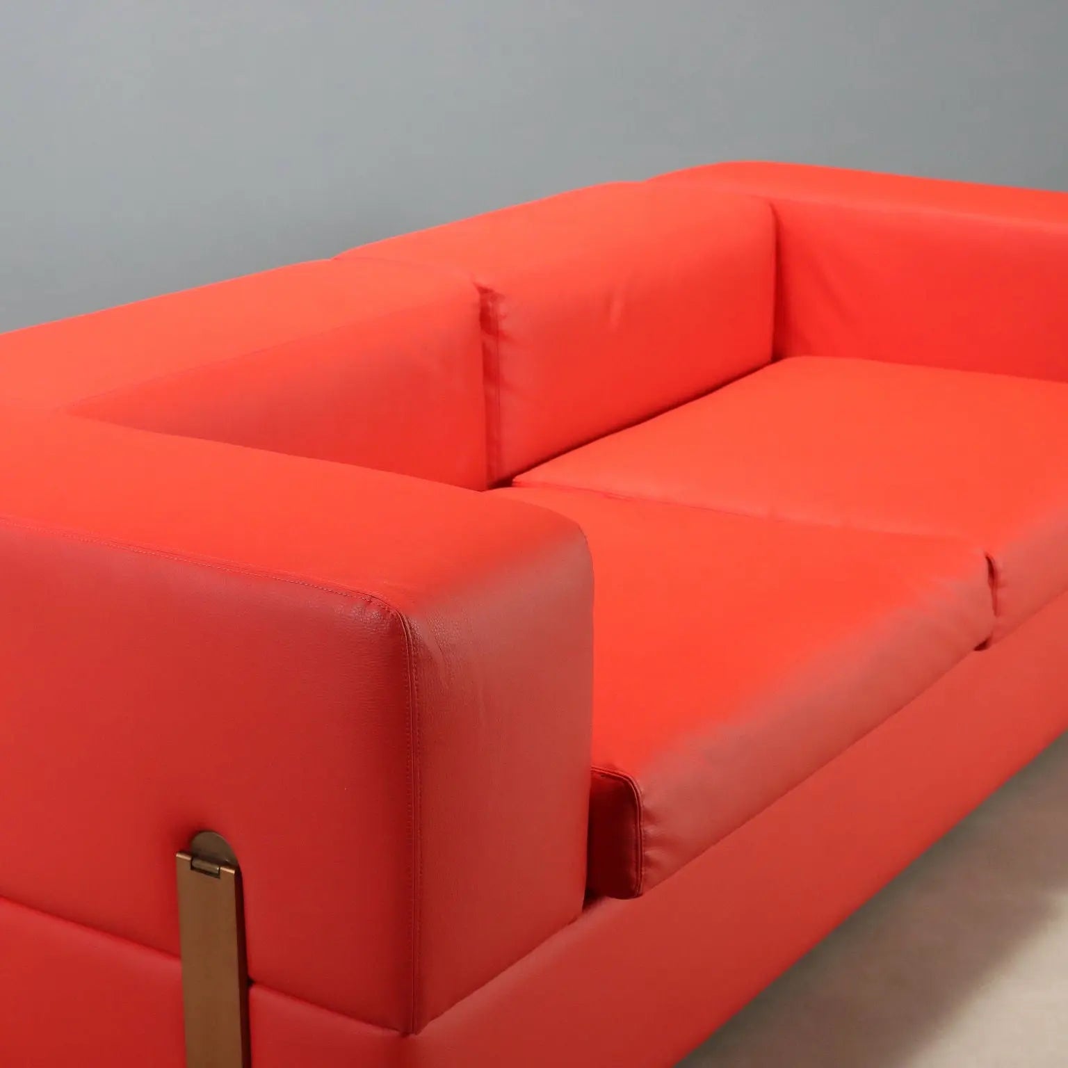 Vintage Sofa Cinova 711 Design Tito Agnoli Leatherette Italy 1960s