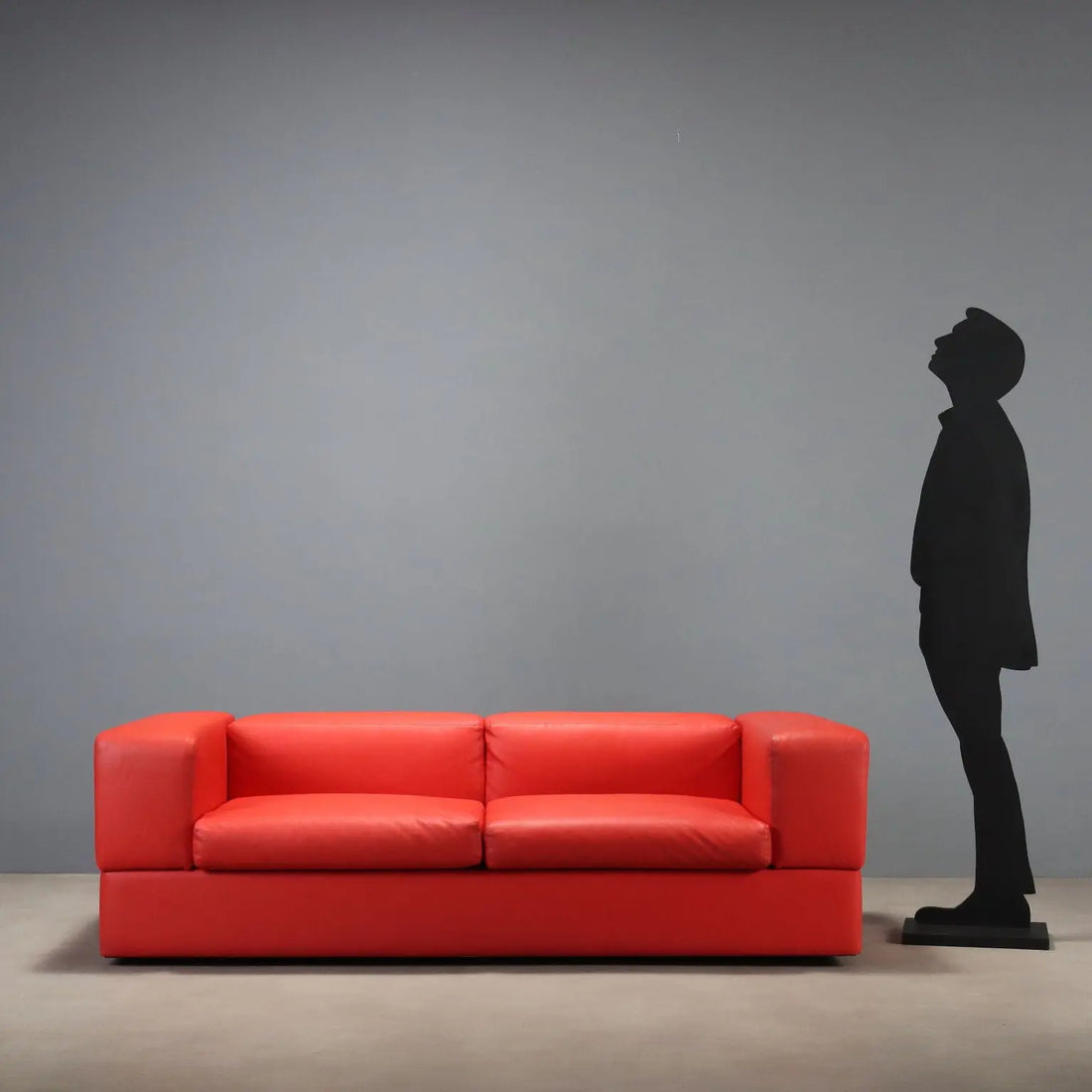 Vintage Sofa Cinova 711 Leather Design Tito Agnoli Italy 1960s