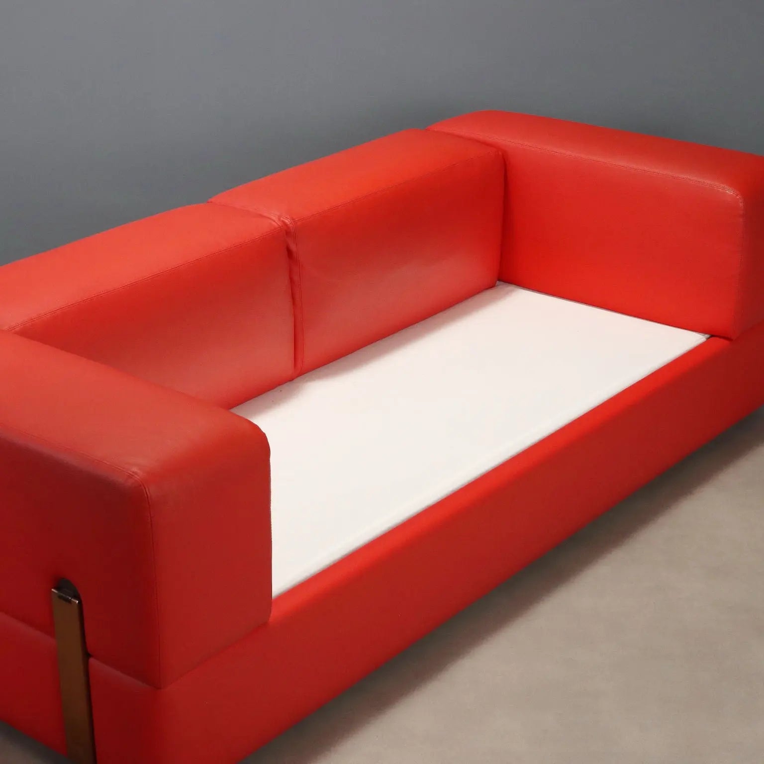 Vintage Sofa Cinova 711 Leather Design Tito Agnoli Italy 1960s